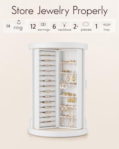 Boîte à bijoux verticale rotative pour sublimer votre coiffeuse - 4