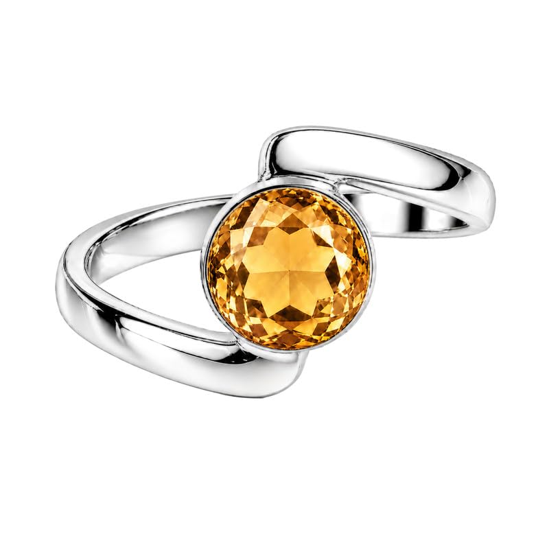 Wiesen Meadows Bypass-Ring für Damen, 925er-Sterlingsilber, runder Statement-Ring, minimalistisch, handgefertigt, Schmuck, Geschenk, R-25