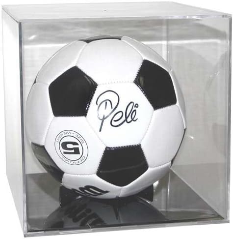 BallQube Soccer Ball Display Case Autograph Display Cube Display Memorabilia Display Square Clear Holder Box