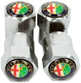 Alfa Romeo Metal Chrome Tyre Valve Dust Cap