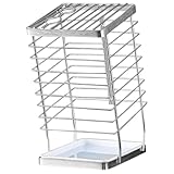 Kichvoe Edelstahl Messerblock mit Großem Fassungsvermögen Stabiles Schneidwerkzeugregal für Küchenmesser Umweltfreundlicher Besteckorganizer Rutschfest und Pflegeleicht