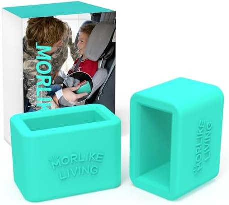 Morlike Silicone Buckle Holder Booster - Fits Most, Not All (Light Blue, 2 Pack)