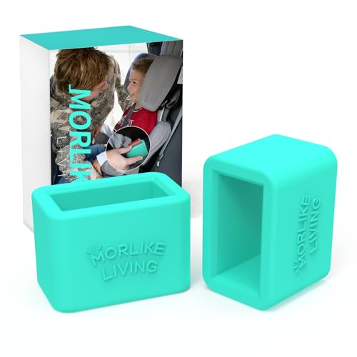 Morlike Silicone Buckle Holder Booster - Fits Most, Not All (Light Blue, 2 Pack)