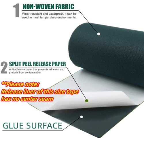 Kunstrasenband,15cm * 10m,selbstklebend,synthetischer Rasen Nahtband Doppelseitiges,Befestigung,grüner Rasenteppich, Verbindung von Kunstrasen,1 Paar Handschuhe