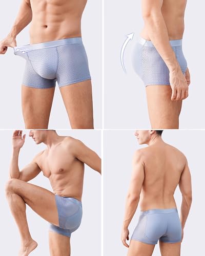 Mens Padded Underwear Butt Enhancer Mesh Boxer Briefs Body Shapewear Male Underpants Fixed Pad Instantly Lift Up Hips2