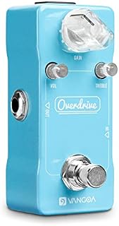 Vangoa Overdrive Guitar Pedal, Vintage Overdrive Effect Pedal for Electric Guitar Mini Single Type DC 9V True Bypass - Light Blue