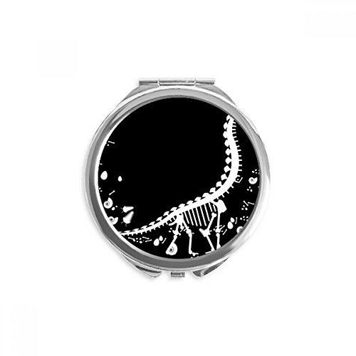 Miroir rond dinosaure os portable pour retouches maquillage sac