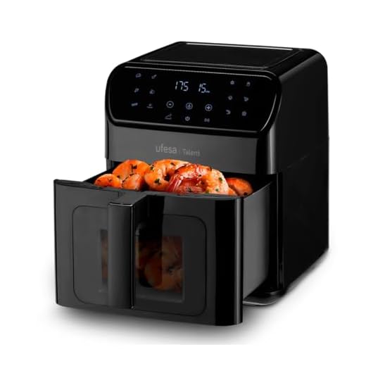 Ufesa Talent Freidora de Aire sin Aceite Airfryer de 6.5L, 13 Programas, 1500W, Temporizador, Temperatura 200ºC, Luz Interior, Sin BPA