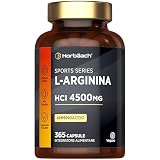 L-Arginina 4500 mg | 365 Compresse Vegane | Arginina HCl | Alternativa ad Arginina Polvere...