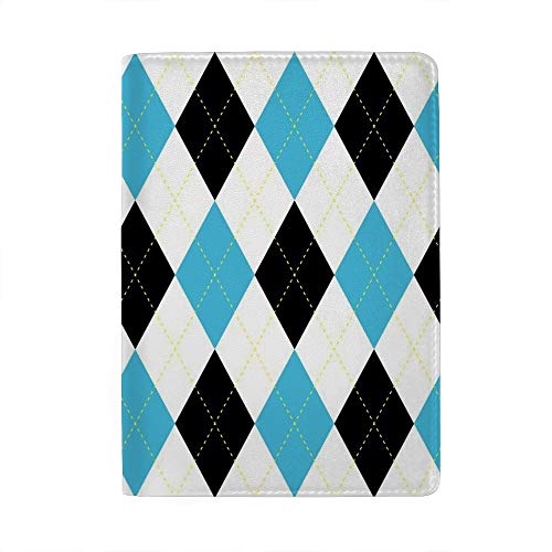 Étui pour passeport en cuir PU motif treillis élégant et robuste pour vos cartes