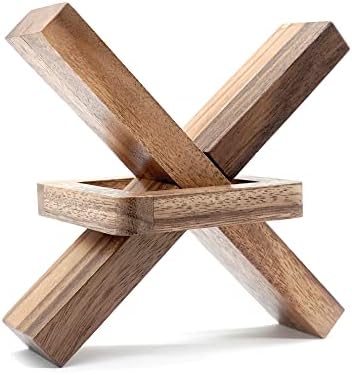 The Wooden Brain Teasers for Adults Logic Games Gift Puzzle and Mind Teasers for Kids of The Cross Out Tricky Games Wood IQ Puzzles Challenging to Open Trick Lock