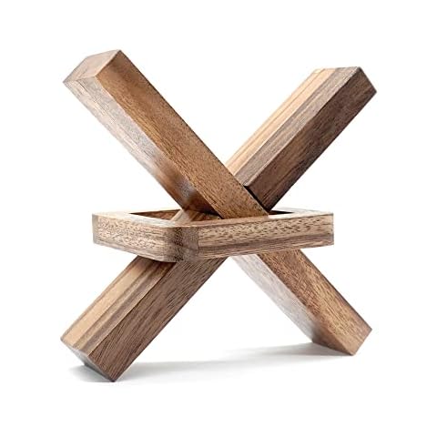 BSIRI Wooden Brain Teasers for Adults Logic Games Gift Puzzle and Mind Teasers for Kids of The Cross Out Tricky Games Wood IQ Puzzles Challenging to Open Trick Lock Cover