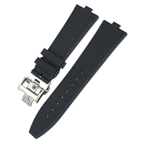 Bracelet en caoutchouc étanche 24x7mm pour montre Overseas 4500V 5500V ultra résistant