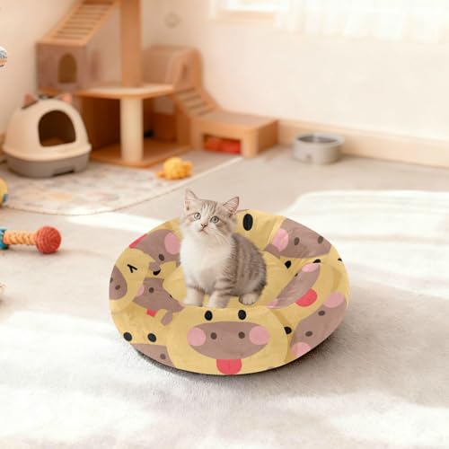 Lit antidérapant chat petite taille panier motif vache S - 4