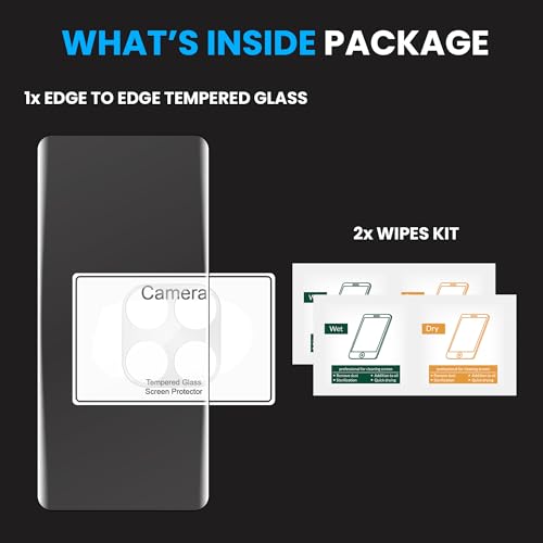 Image of FIRST MART HD+ UV Tempered Glass Camera Lens Compatible for Motorola Moto Edge 60 Fusion 5G (6.67 Inch) With White Camera lances Guard & Installation Kit | Edge-To-Edge Protector Coverage | White
