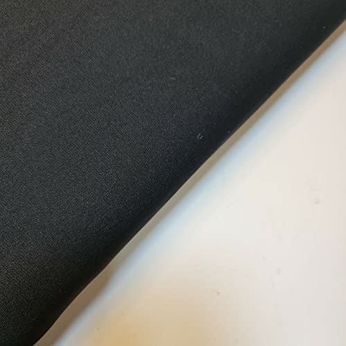 Plain Scuba/Crepe Jersey Stretch Spandex Vestido Tela Material 58' Ancho (Negro)