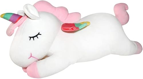 Miniatura 1 de AIXINI - Peluche de unicornio lindo y suave peluche de unicornio Rosado Rosado, Blanco