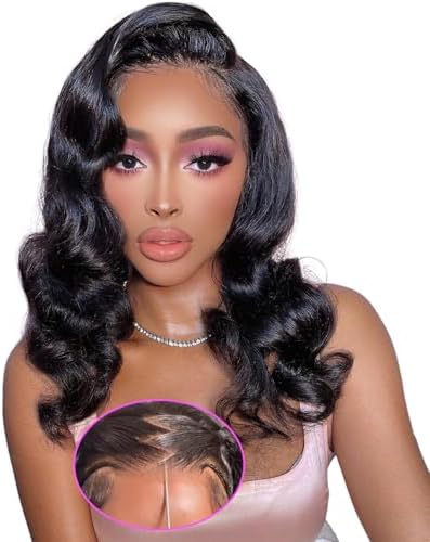 16 inch Bob Wig Human Hair Glueless Body Wave Lace Front Wigs Human Hair Pre Plucked Pre Cut 9x5 HD Lace Closure Wigs Human Hair for Black Women Bob Wig Human Hair Glueless For Beginners 200% Density