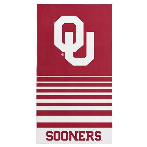 Northwest Oklahoma Sooners NCAA Striped Jacquard Beach Towel 36 x 72 Inches