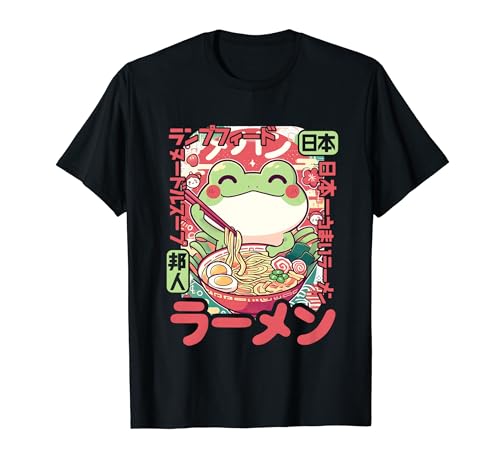 Ramen Kawaii Neko Frog Ramen de rana Loving Camiseta