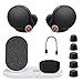 Produktbild Sony WF-1000XM4 True Wireless Noise Canceling In-Ear-Kopfhörer (schwarz) mit Kratos Power Dual Pad Wireless Charger Bundle (2 Stück)