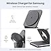 KU XIU Wireless Charger for Samsung,Zinc Alloy Foldable 3 in 1 Wireless Charging Station for Samsung Galaxy S25 Ultra S24 S23 S22 Note Z Fold 7 Flip/Buds,Fast Charger for Galaxy Watch Ultra 8 7 6 5 4