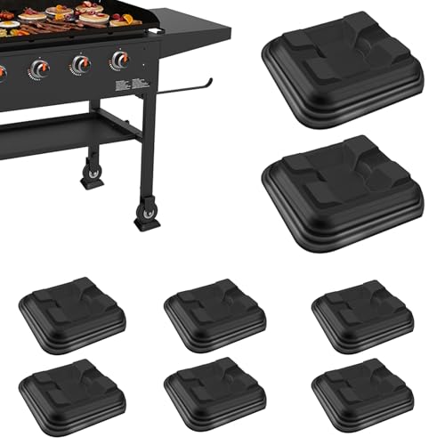 RELIY 8Pcs 1/4 Griddle Leveling Shims Kit for Blackstone Griddle Stackable Plastic shims for Leveling Kit Grill Accessories Easy Levelling Keep Flat Top Grill in Level & Stable