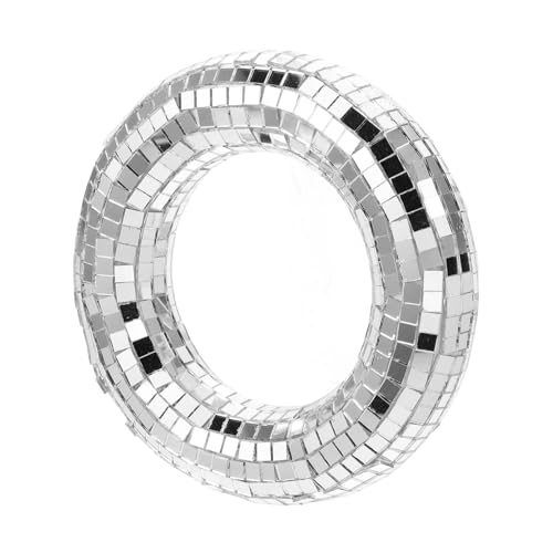 Adorno circular Totority para árbol de Navidad, bodas y fiestas: esfera espejada redonda con acabado reflectante para decoración festiva en casa, KTV y escenario miniatura 1