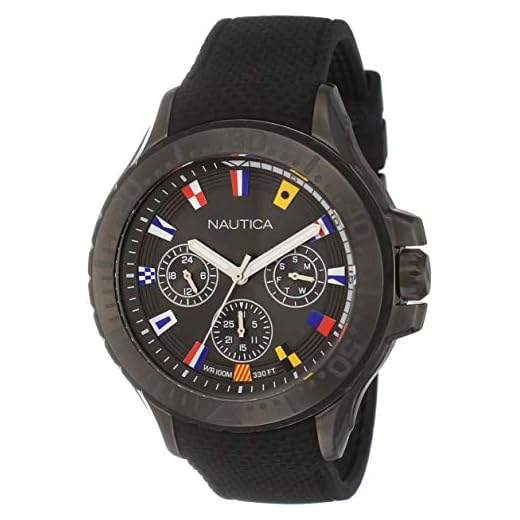 Nautica Reloj Analogico para Hombre de Cuarzo con Correa en Silicona NAPAUC007