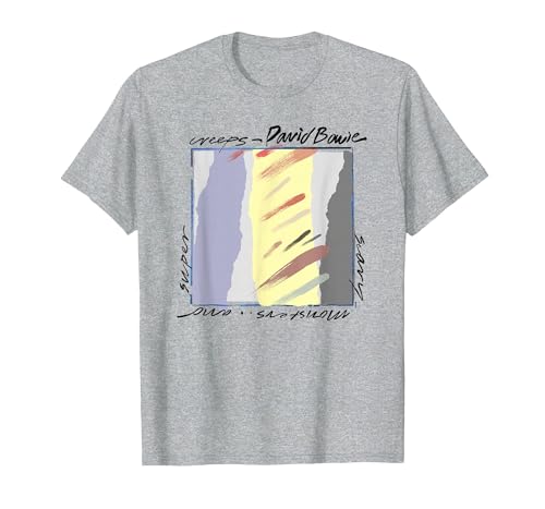 Image of David Bowie - Scary Monsters Abstract T-Shirt, Men, Heather Grey, Large