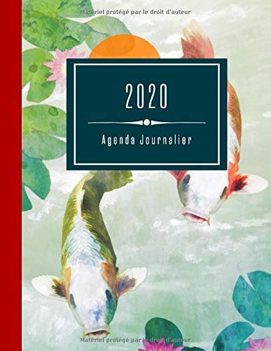 Télécharger 2020 Agenda Journalier: Carpe Koi Japonais Art Grand Semainier et Calendrier Janvier à Decembre - T Gratuit