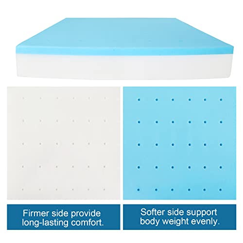 image for SPRINGSPIRIT Foldable Mattress Trifold 4-Inch for Futon Mattress with 
