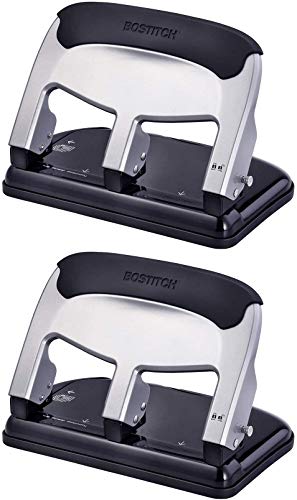 Bostitch EZ Squeeze 40 Sheet 3-Hole Punch (HP40) - 2 Pack