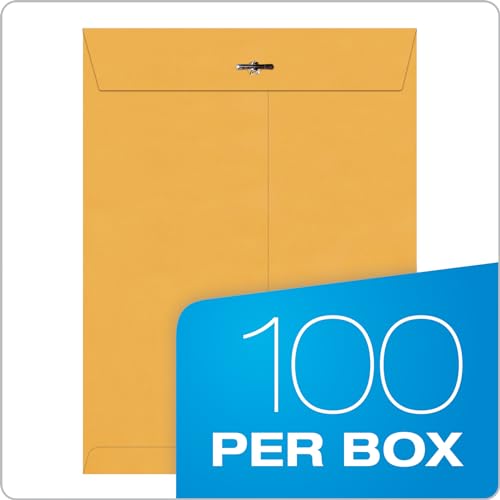 Envelopes com fecho columbian, 25,4 x 33 cm, estampa marrom, 100 por caixa (CO797)