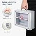 ActiveTrail Lockable Wall Mounted Medicine Cabinet, Secure Metal First Aid Box with Handle & Key, Portable, Childproof Medical Storage for Bathroom, 11.42