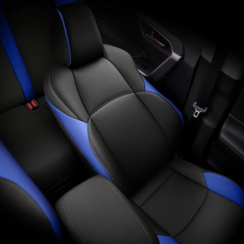 Image of AOMSAZTO Custom Fit Seat Covers for Toyota C-HR 2018-2022 Black & Blue