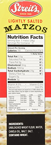 Streits Matzo, Lightly Salted, 11-Ounce Box (Pack Of 8) #TOP1