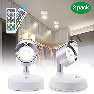 Elfeland LED Closet Lights LED Spotlight Wireless Puck Lights with Remote Battery Operated