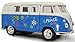 Kinsmart Classic Hippie Bus Flower Power Model Car 12cm 1:32 Diecast in Metallo Vari Colori Apertura Porte Pullback Go Action