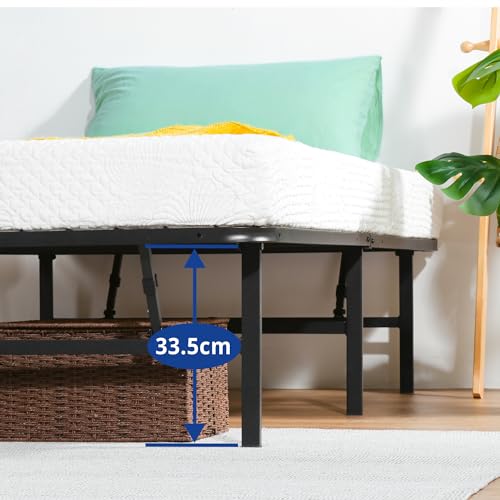 H　オリースリープ　メタルプラットフォームベッドフレーム　ブラックシングル　YK Amazon｜オリースリープ(Olee Sleep) メタルプラットフォームベッド