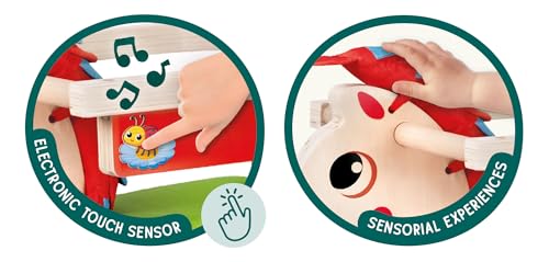 Lisciani - MONTESSORI BOIS - Mein Baby-Pony - Elektronisches, sprechendes Holzschaukelpferd - Für Kinder 1-3 - Entwicklung von Motorik und Gleichgewichtssinn - Stabil und sicher - Mit Klängen Melodien