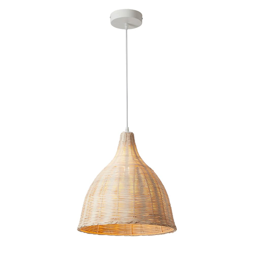 Suspension en rotin tressé style bord de mer rustique luminaire cuisine