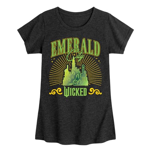 Wicked - Emerald City - Girls Toddler and Youth Fitted Short Sleeve Graphic Tee