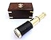 6" Nautical Handheld Pirate Brass Telescope with Anchor on Wooden Box , Sailor Home Decor Toy Gift