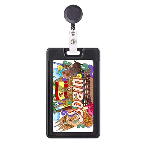 Porte-badge rétractable Prado Seafood Espagne avec pochette carte