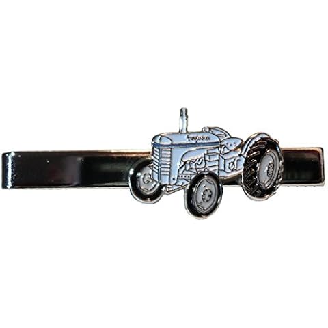 Ferguson TE20 Little Grey Fergie Vintage Farm Tractor Metal Enamel Tie Clip Cover