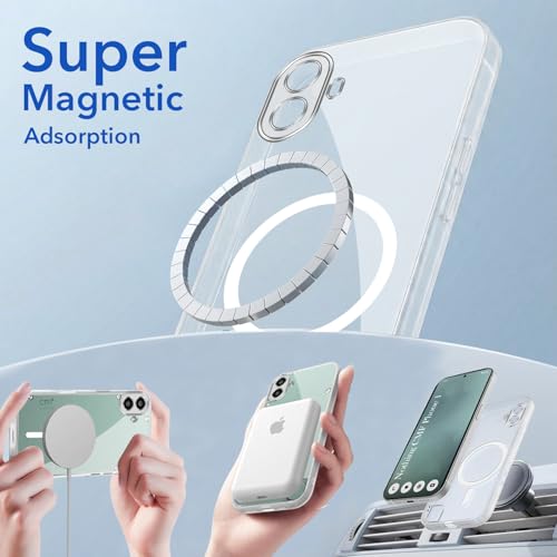 Image of Jkobi Lifetime Anti-Yellow MagSafe Compatible Clear Back Cover Case for Nothing CMF Phone 1 (Sleek Hard Crystal | Shockproof and Camera Protection)