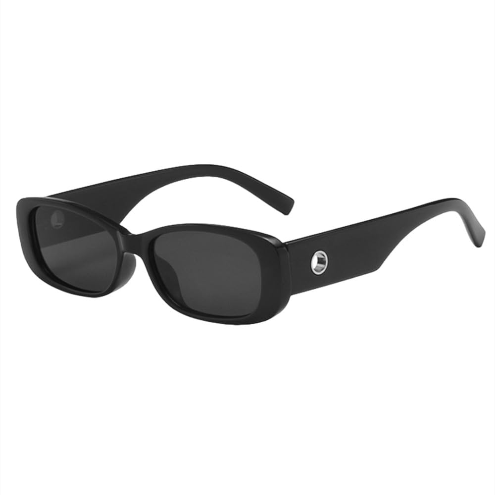 Lunettes de soleil rectangle LVTFCO rétro nuances léopard UV400 taille unique - 7
