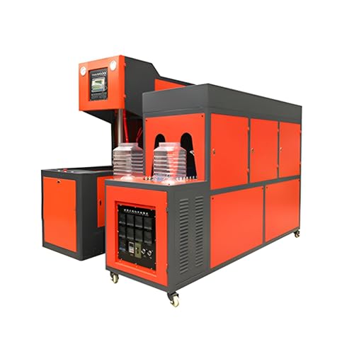 Plastic Bottle Blowing Machine, Commercial Blow Molding Equipment for Large Volume Production, Industrial Bottle Manufacturing System with Adjustable Settings for Multiple Sizes Ideal for Factory Use
