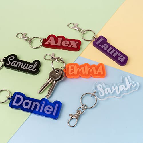 Variante de Wanapix llaveros personalizados baratos Metacrilato azul 12 caracteres